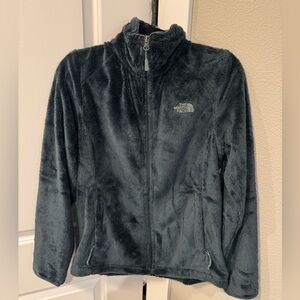 Dark green fuzzy north face